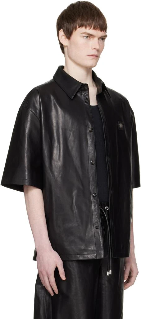 AMIRI Black MA Oversized Leather Shirt 2