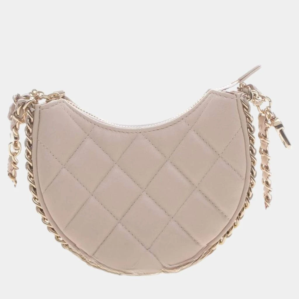 Chanel Chanel Light Beige Leather Mini Hobo Bag 2