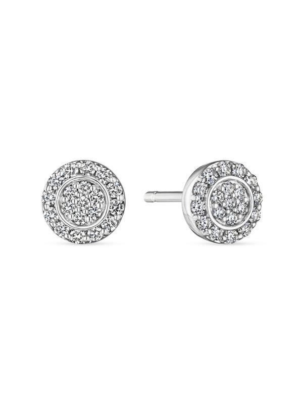HUEB Bestow 18K White Gold & 0.24 TCW Diamond Stud Earrings