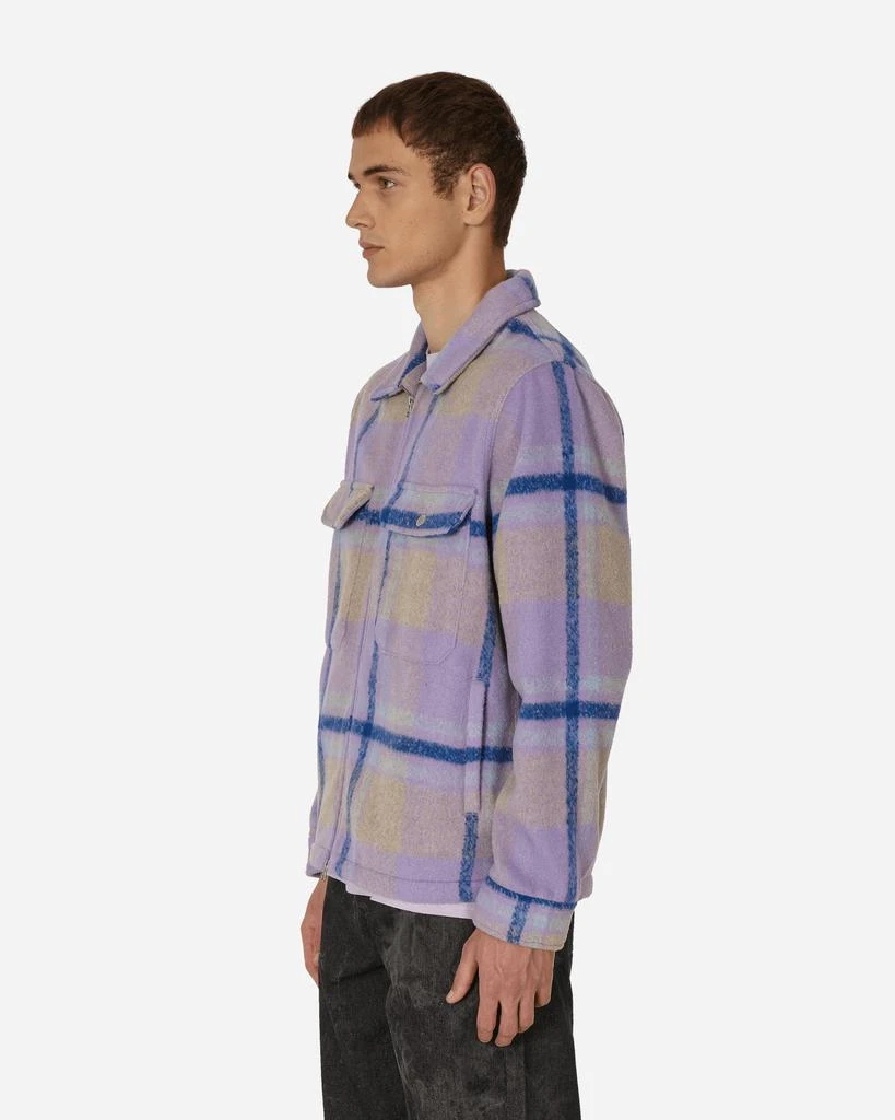 Pleasures Folklore Plaid Work Jacket Purple 2