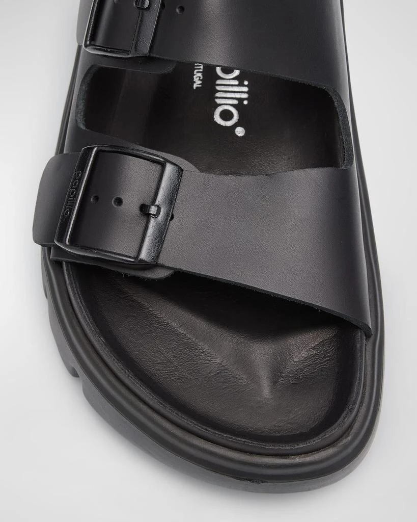 Birkenstock Arizona Exquisite Leather Dual-Buckle Platform Sandals 4