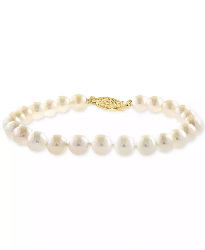 Effy EFFY® Cultured Akoya Pearl (6mm) Filigree Clasp Bracelet 3