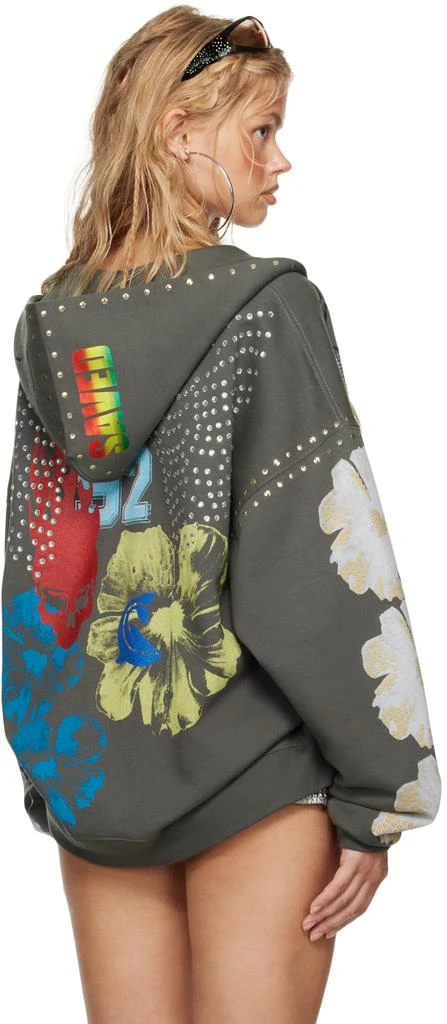 I'm Sorry by Petra Collins SSENSE Exclusive Gray Mimi Wade Edition Oversized Zip Up Hoodie 3