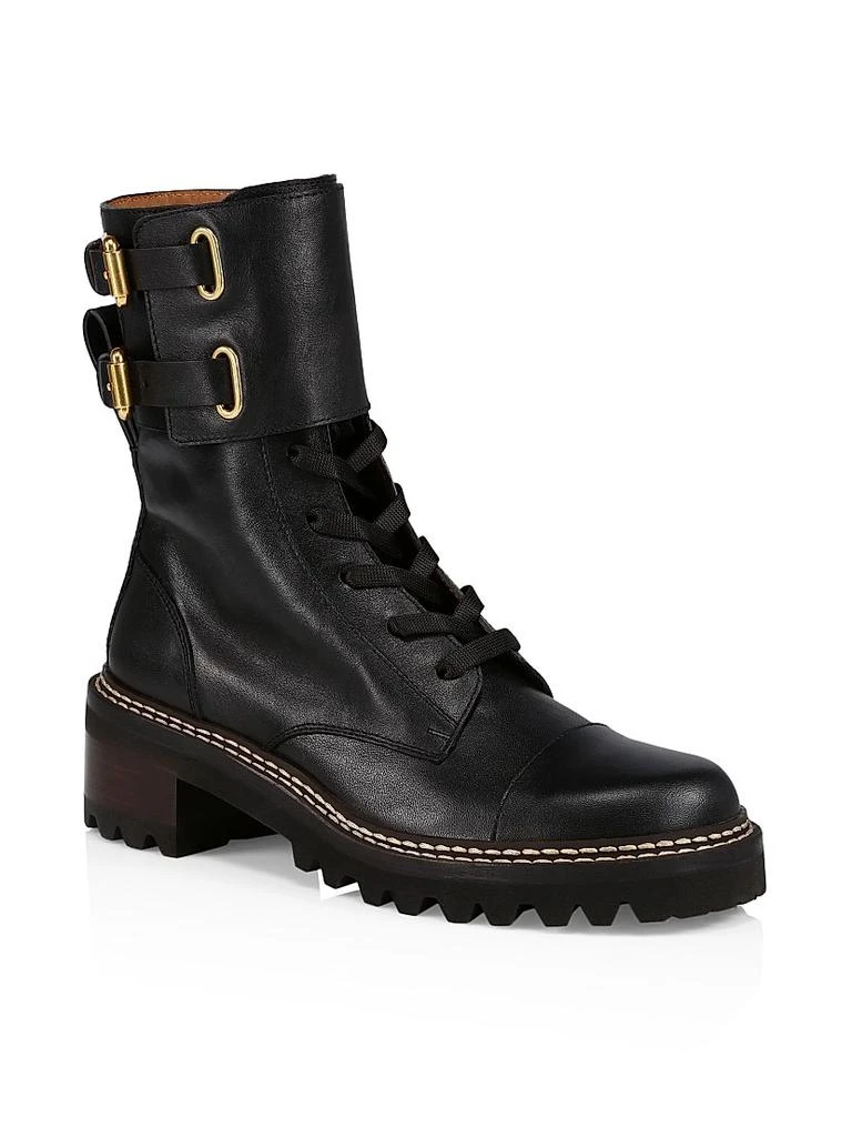 See by Chloé Mallory Leather Combat Boots 2