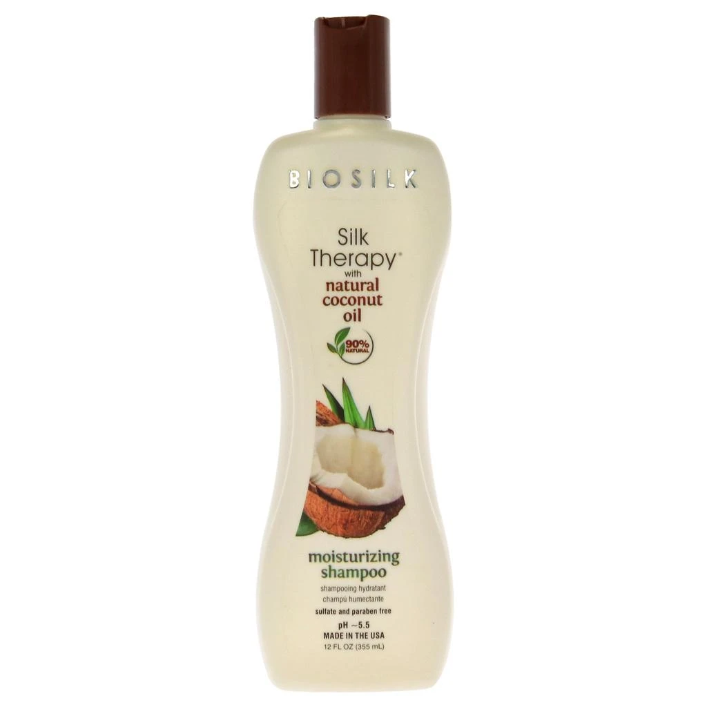 Biosilk Silk Therapy with Organic Coconut Oil Moisturizing Shampoo by  for Unisex - 12 oz Shampoo 1