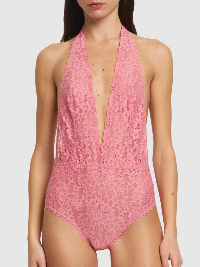 FLEUR DU MAL Charlotte Halterneck Lace Teddy Bodysuit 1