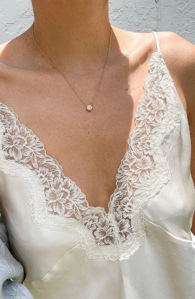 ADORNIA Swarovski Crystal Halo Necklace 2