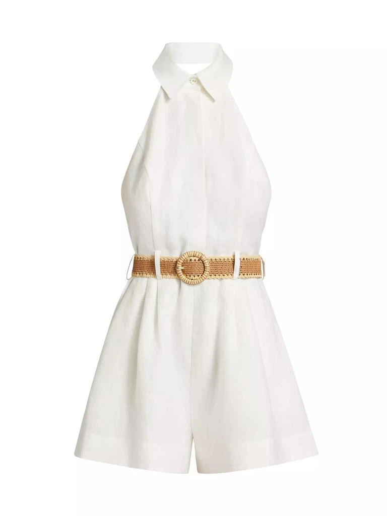 Zimmermann Acacia Linen Halter Romper 1