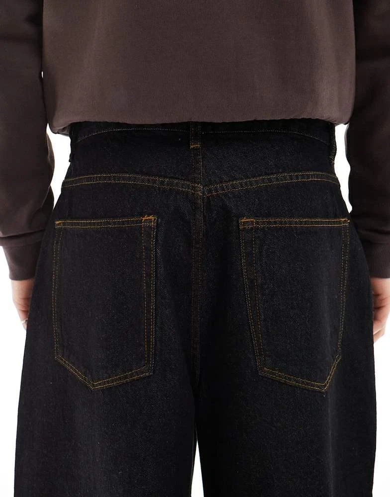 ASOS ASOS DESIGN baggy balloon jeans in raw black 4