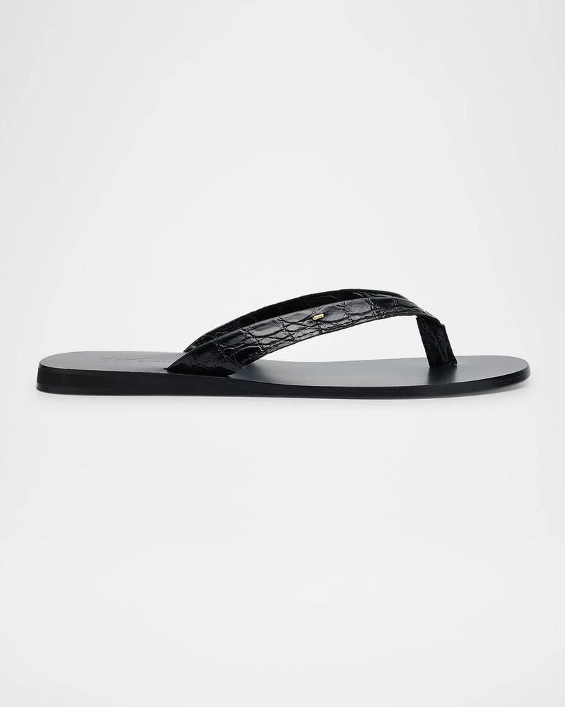 Giuseppe Zanotti Men's Hally 10 Croc-Effect Leather Flip Flops 1