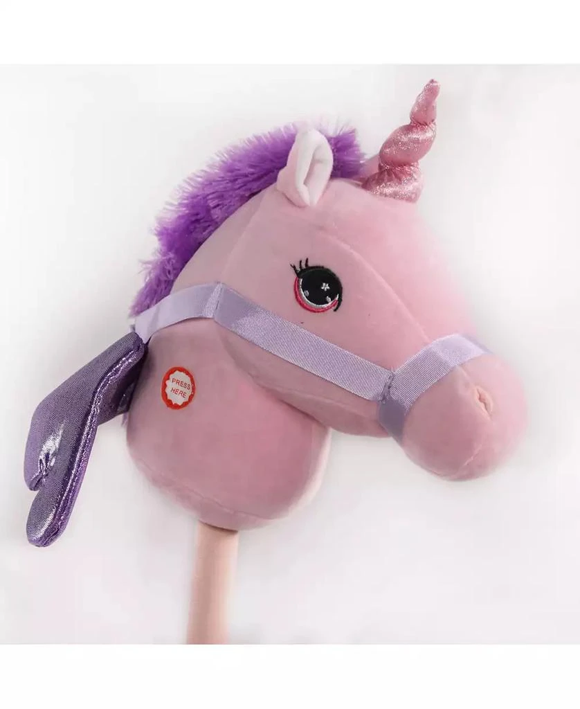 First and Main Ponyland Giddy-Up Fantasy 28" Stick Horse Plush, Unicorn with Sound 2