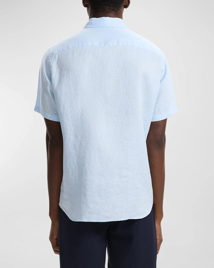 Theory Men's Irving Short Sleeve Shirt in Relaxed Linen 3