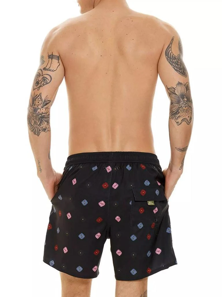 Agua Bendita Diving Into Dreams Joe Embroidered Swim Trunks 5