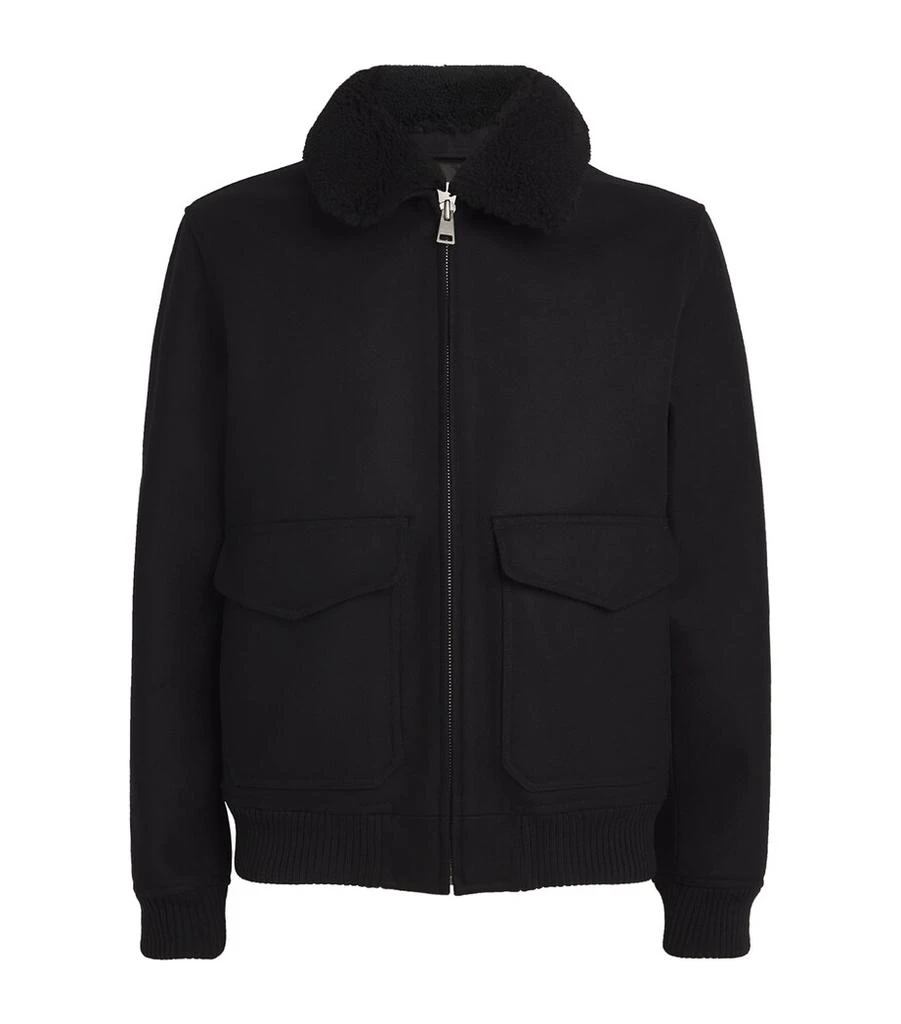 Sandro Paris Wool-Blend Aviator Jacket 1