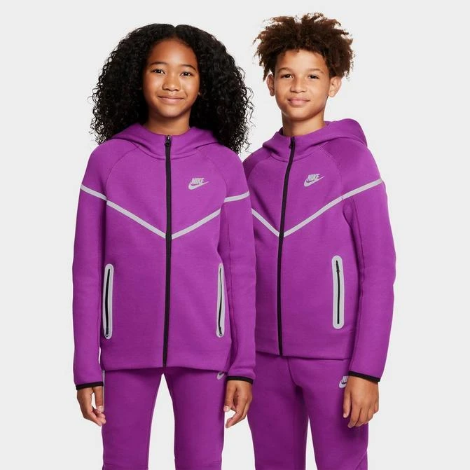 NIKE Boys' Big Kids' Nike Sportswear Tech Fleece Reflective Full-Zip Hoodie 1