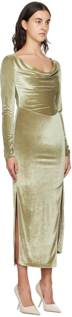 Helmut Lang Khaki Asymmetrical Maxi Dress 2