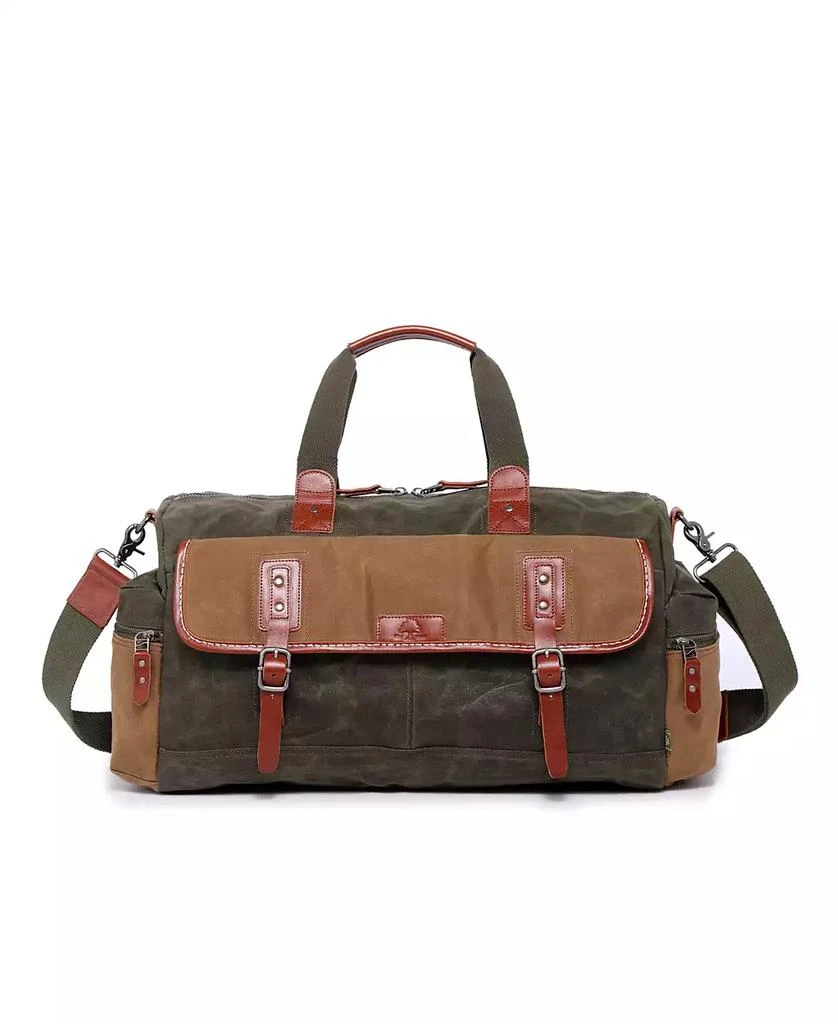 TSD BRAND Stone Creek Waxed Canvas Duffel Bag 1