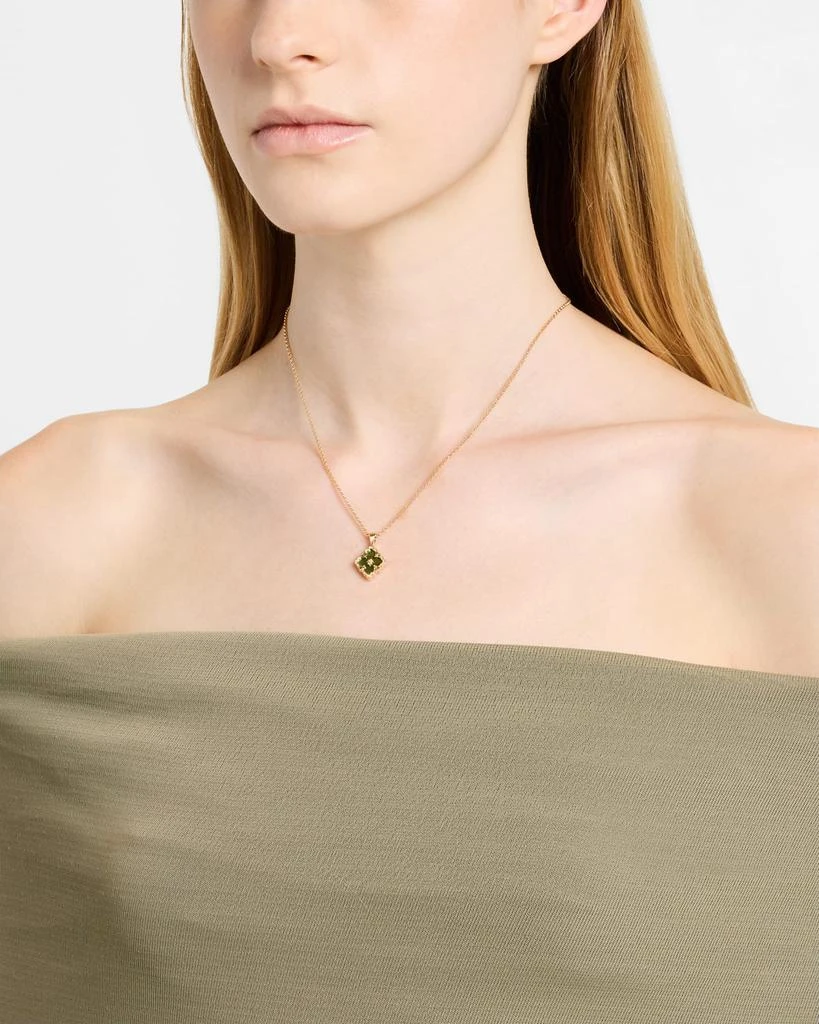 Buccellati Opera Tulle 18K Yellow Gold Green Enamel Pendant, Small 2