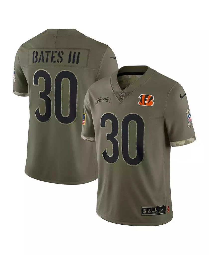 NIKE Men's Jessie Bates III Olive Cincinnati Bengals 2022 Salute To Service Limited Jersey 1