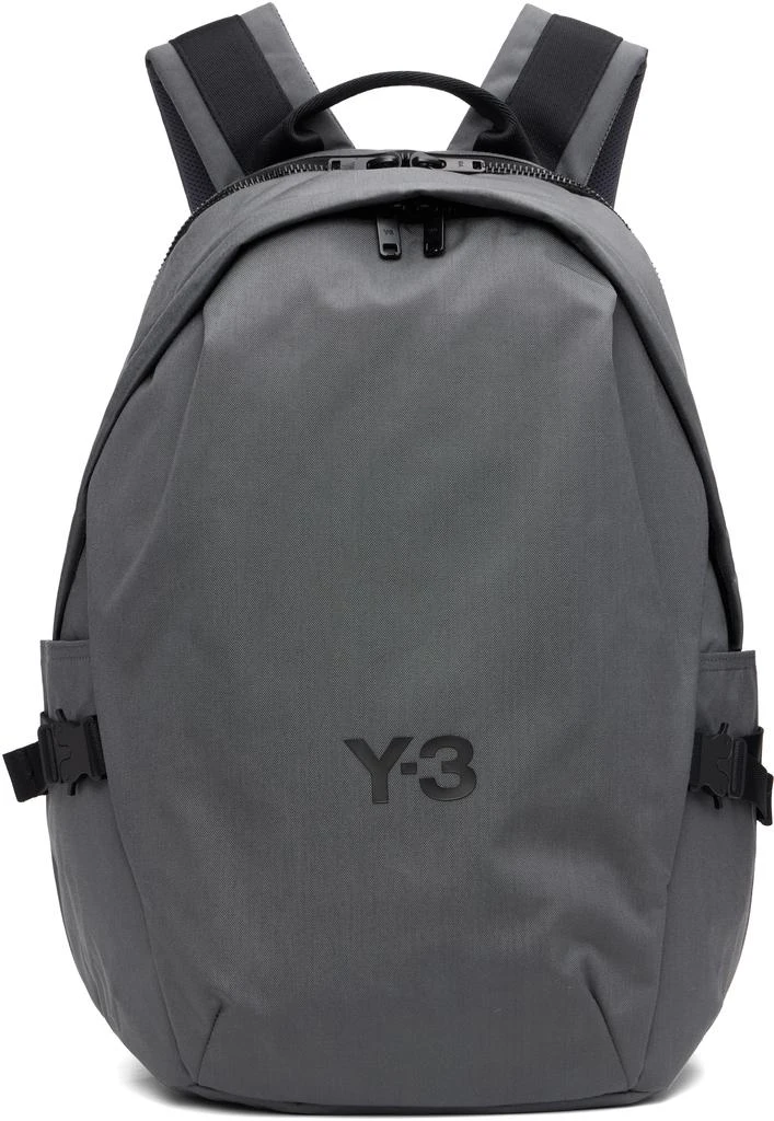 Y-3 Gray Staple Backpack