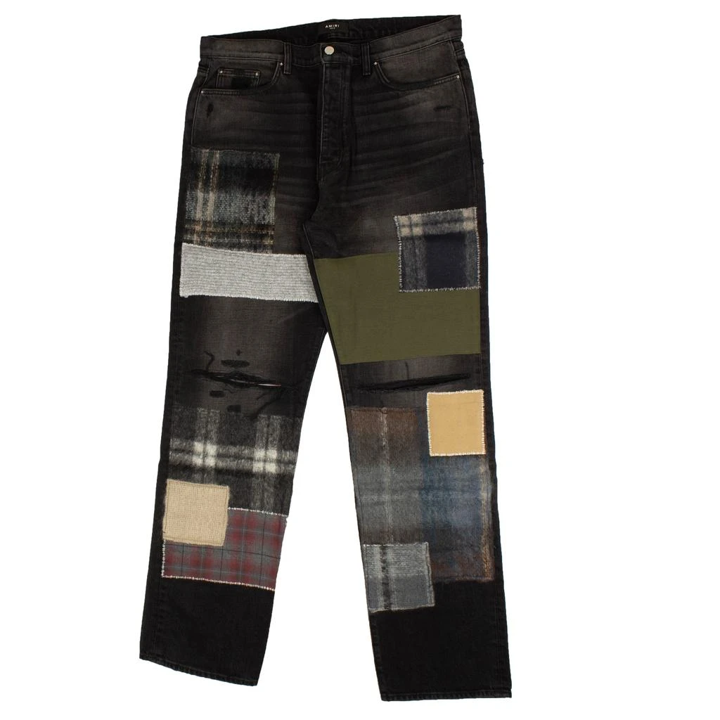 AMIRI Mohair Patch Loose Jeans - Vintage Black 1