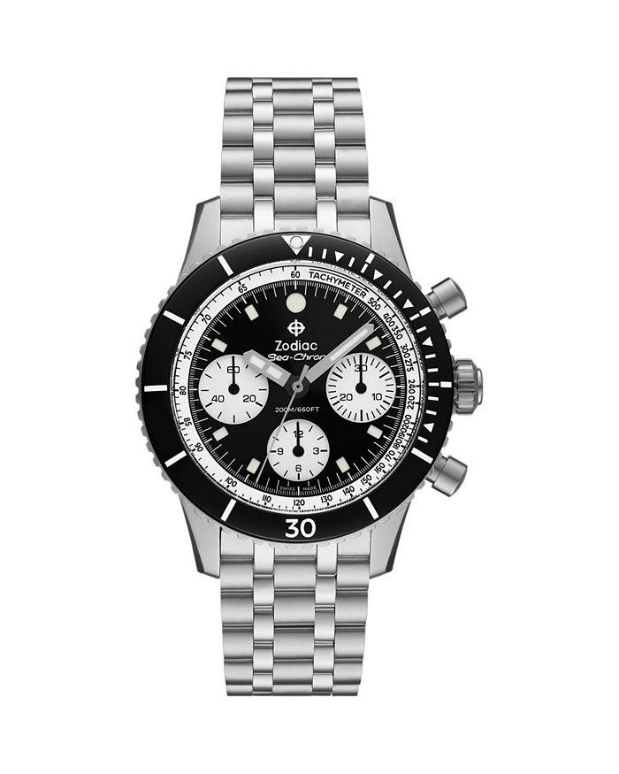 ZODIAC Sea-Chron Automatic Stainless Steel Watch, 42mm