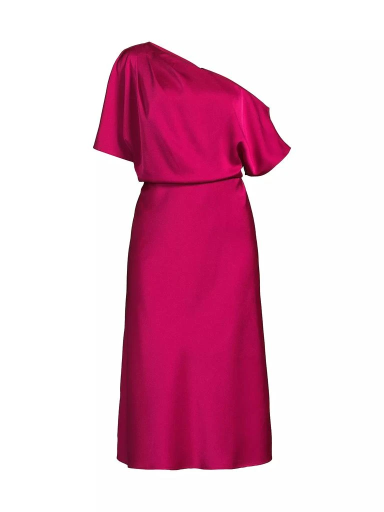 Aidan Mattox Satin One-Shoulder Cocktail Dress 1