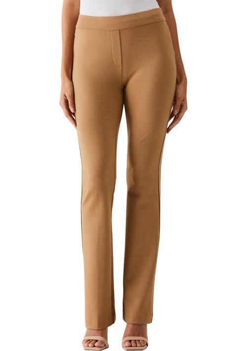 Rafaella Womens Short Length Bootcut Pull On Pants
