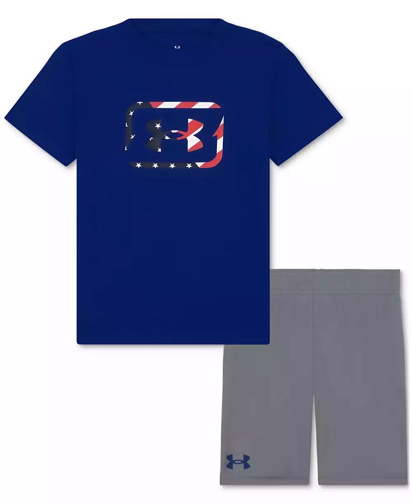 Under Armour Toddler 
Little Boys Freedom Hooks T-Shirt 
Shorts, 2 Piece Set