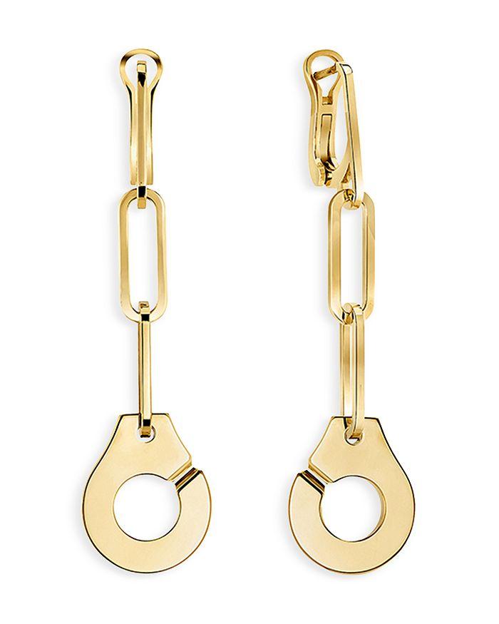 Dinh Van Dihn Van 18K Yellow Gold Menottes Link Drop Earrings
