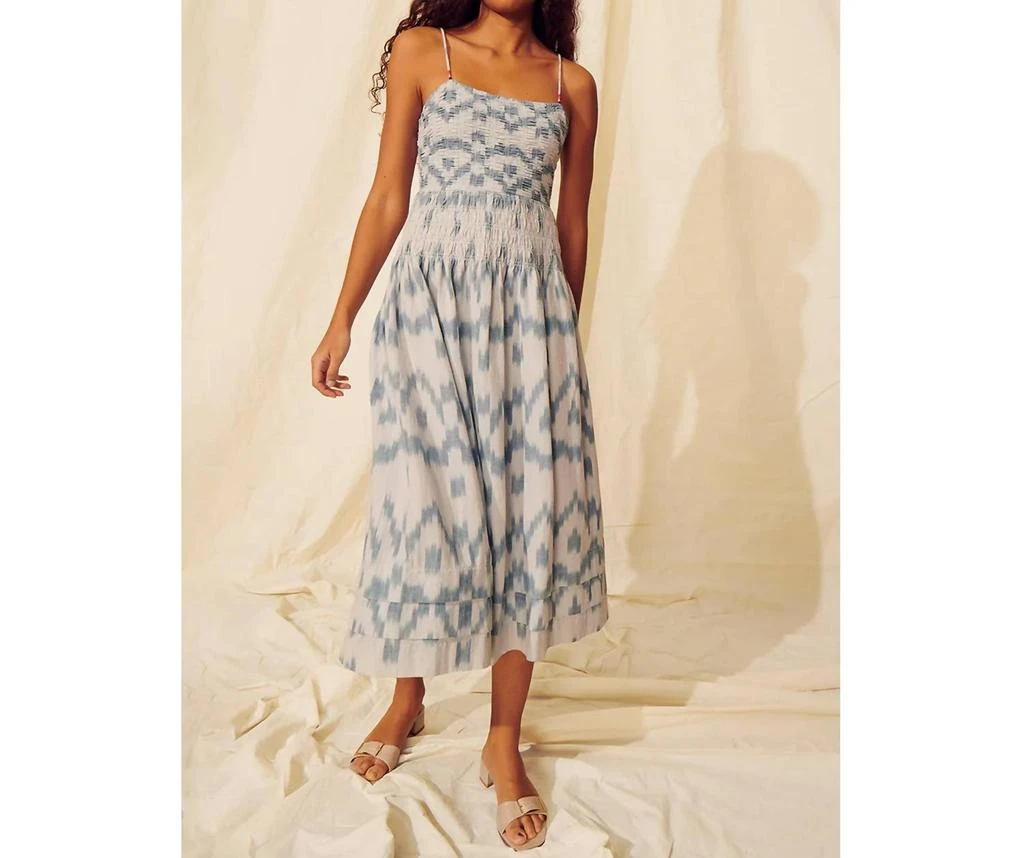 SAYLOR Adalene Ikat Dress In White 2