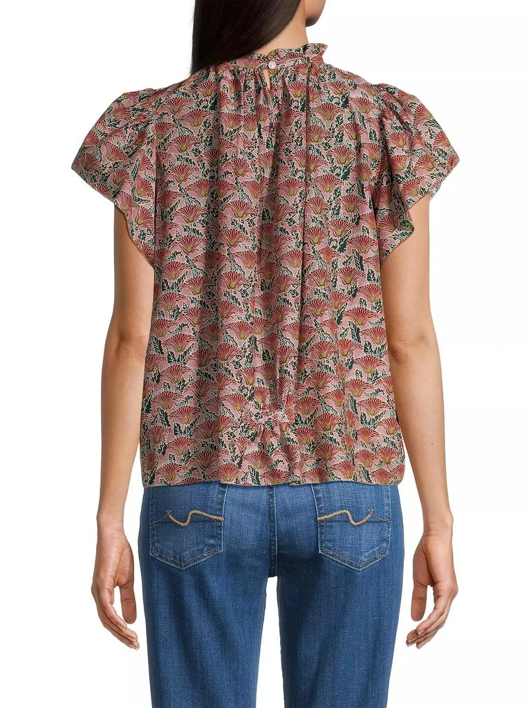 Birds of Paradis Carla Silk-Blend Floral Blouse 5