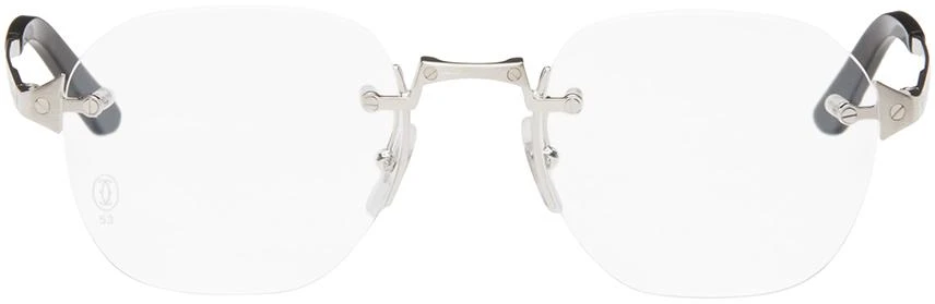 Cartier Silver 'Santos de Cartier' Glasses 1
