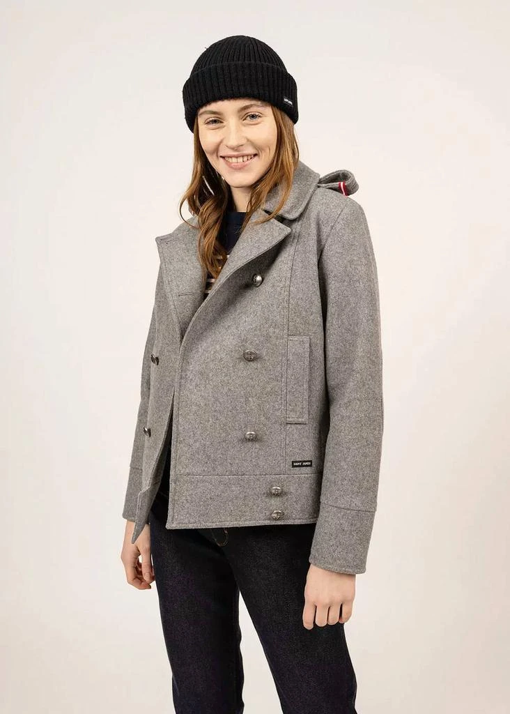 Saint James Ste Brigitte Coat Jacket In Gray 3