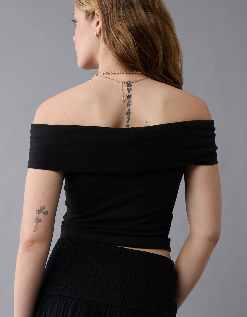 AE AE Off The Shoulder Foldover Top