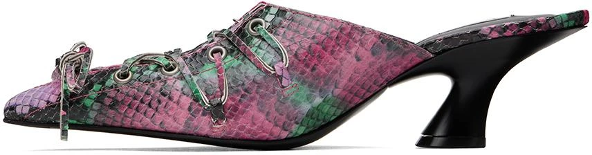 Acne Studios Multicolor Lace-Up Mules 3