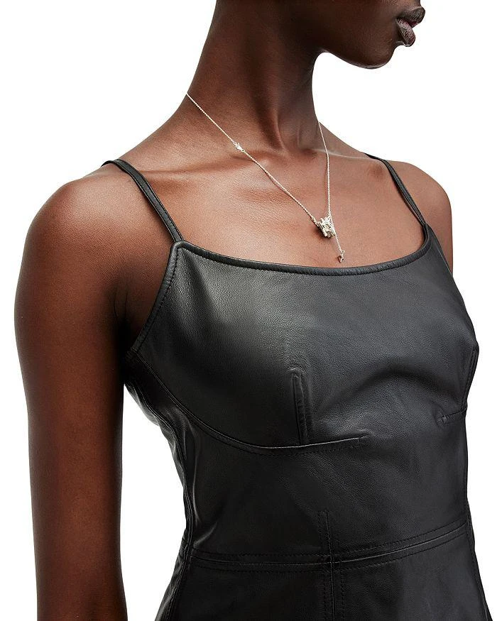 ALL SAINTS Norlene Leather Midi Dress 4