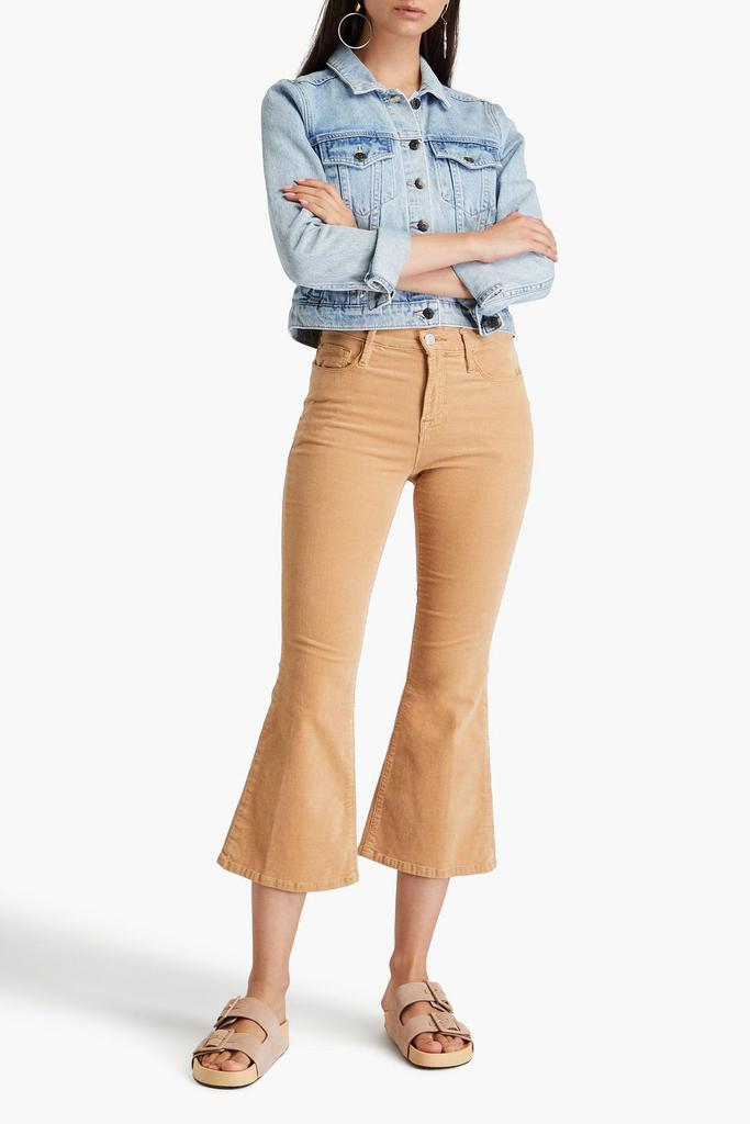 FRAME Le Crop Flare cotton-blend corduroy kick-flare pants