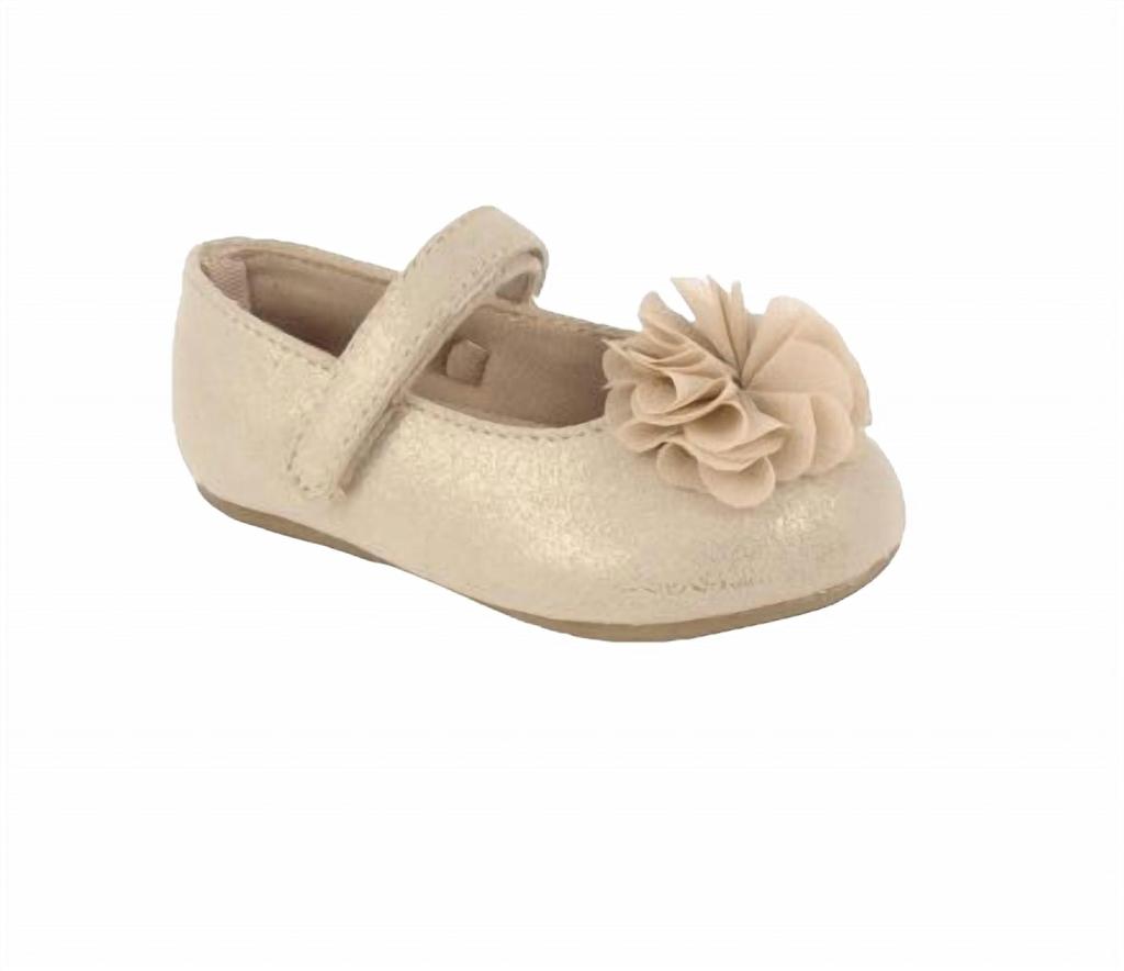 Baby Deer Baby Girl's Holiday Shoes In Champagne Shimmer