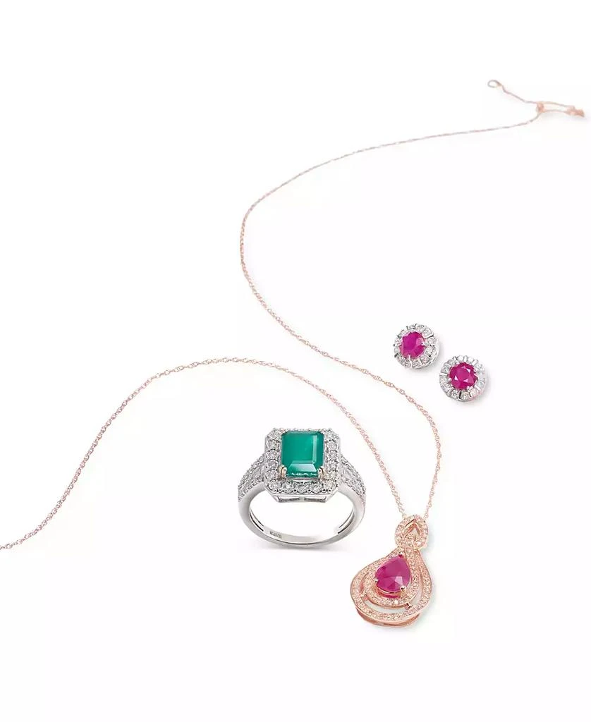 Effy EFFY® Emerald (2-1/5 ct. t.w.) 
Diamond (1/2 ct. t.w.) Ring in 14k White Gold 
14k Yellow Gold 3