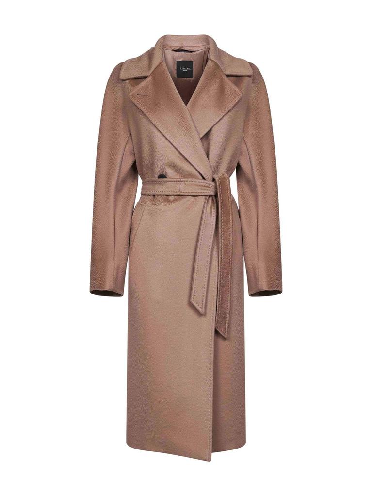 【送料&関税込】Weekend Max Mara Belted Long-sleeved Coat Weekend Max Mara Weekend Max Mara Belted Long-Sleeved Coat