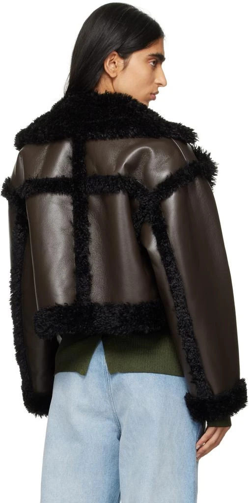 STAND STUDIO Brown & Black Kristy Faux-Shearling Jacket 3