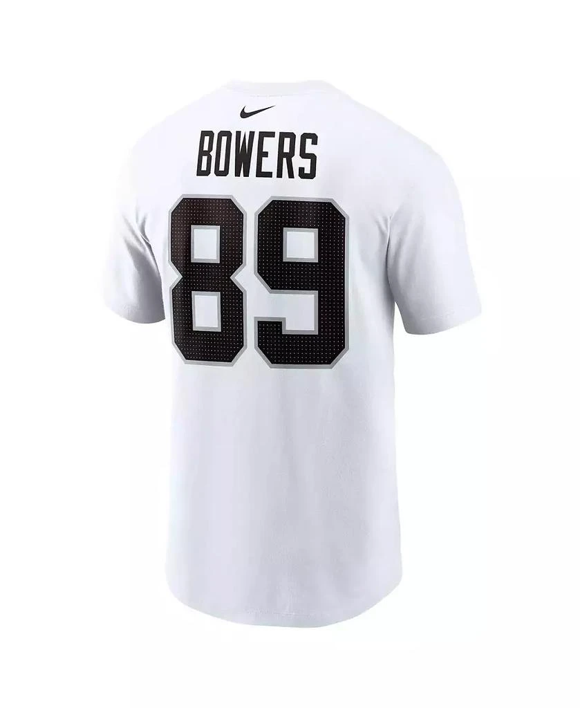 NIKE Men's Brock Bowers White Las Vegas Raiders Name Number T-Shirt 2