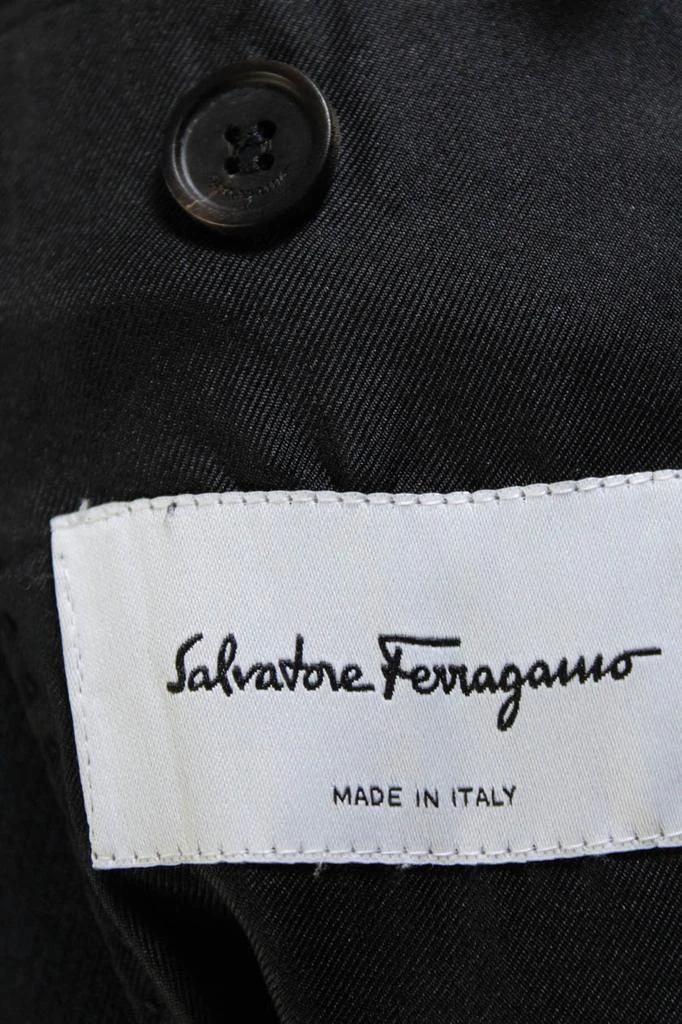 Salvatore Ferragamo Womens Double Breasted Jacket Black Wool 6