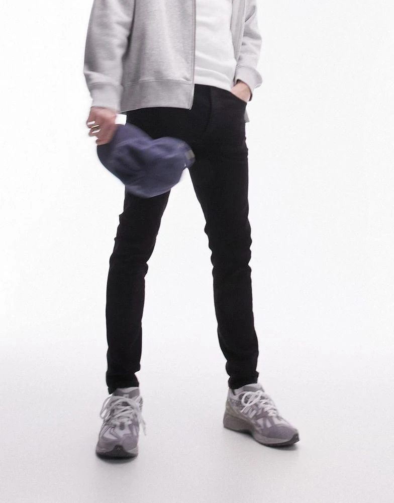 Topman Topman skinny jeans in black 4
