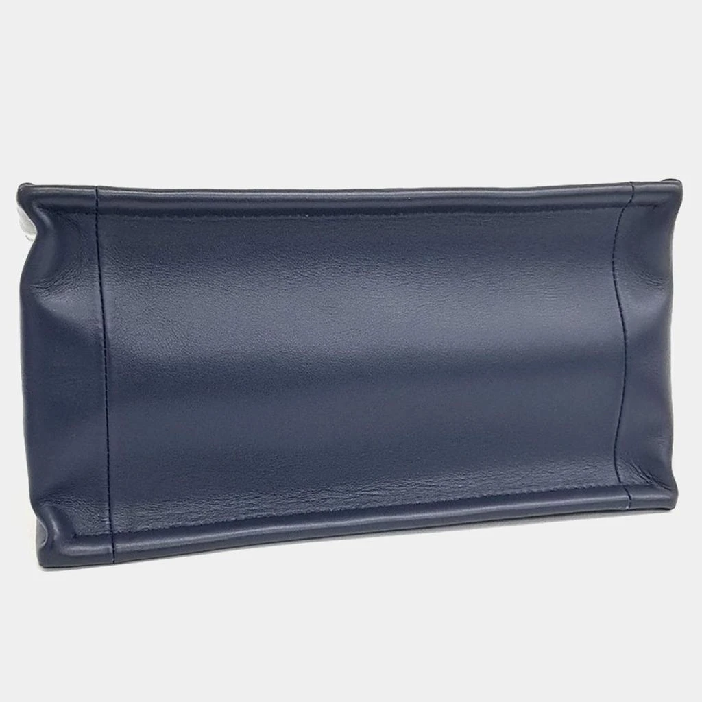 Dior Dior Navy Blue Canvas Oblique Book Tote Bag Small 5