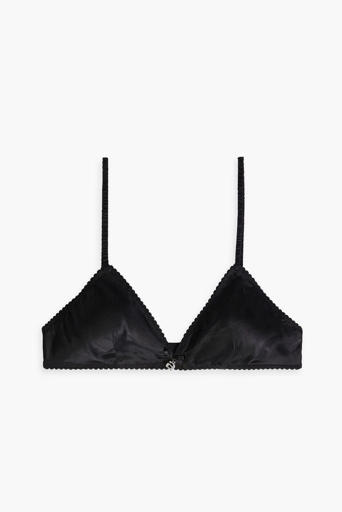 Alexander Wang Embellished silk-satin triangle bra 1