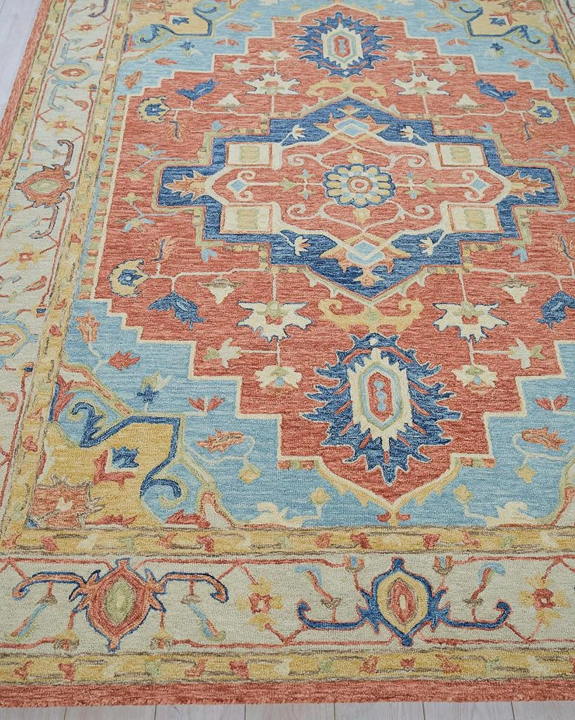 Exquisite Rugs Richmond Serapi Hand-Tufted Beige/Red Rug, 9' x 12' 2