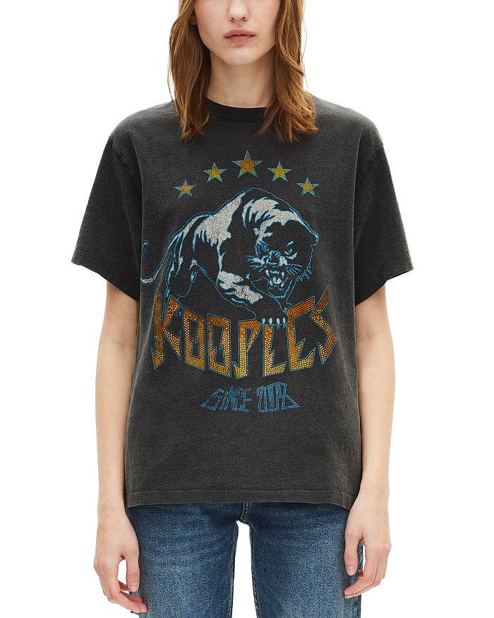 The Kooples Rhinestone Graphic Tee