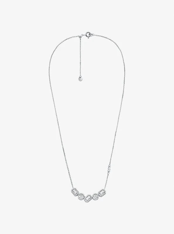 Michael Kors Precious Metal-Plated Sterling Silver Pavé Necklace